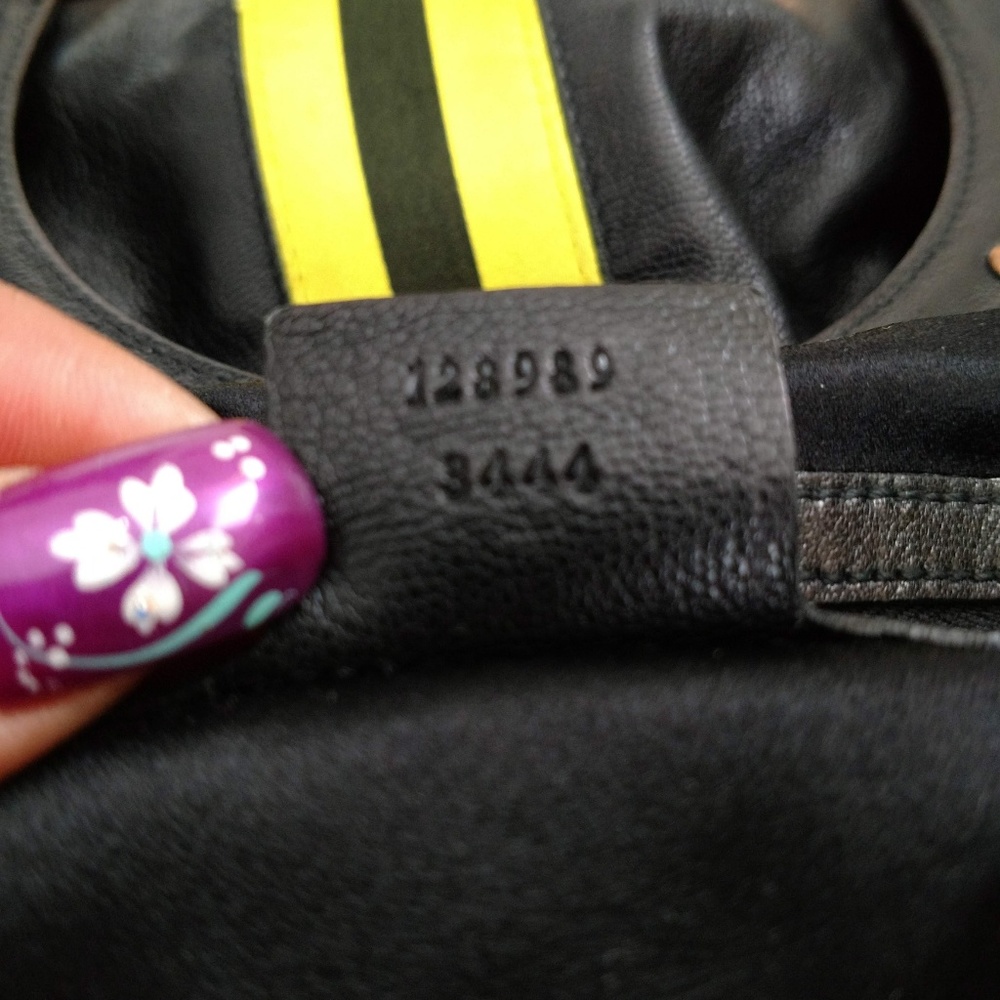 Tom Ford Gucci Bamboo Yellow Stripe Tote Bag - Picture 5 of 7